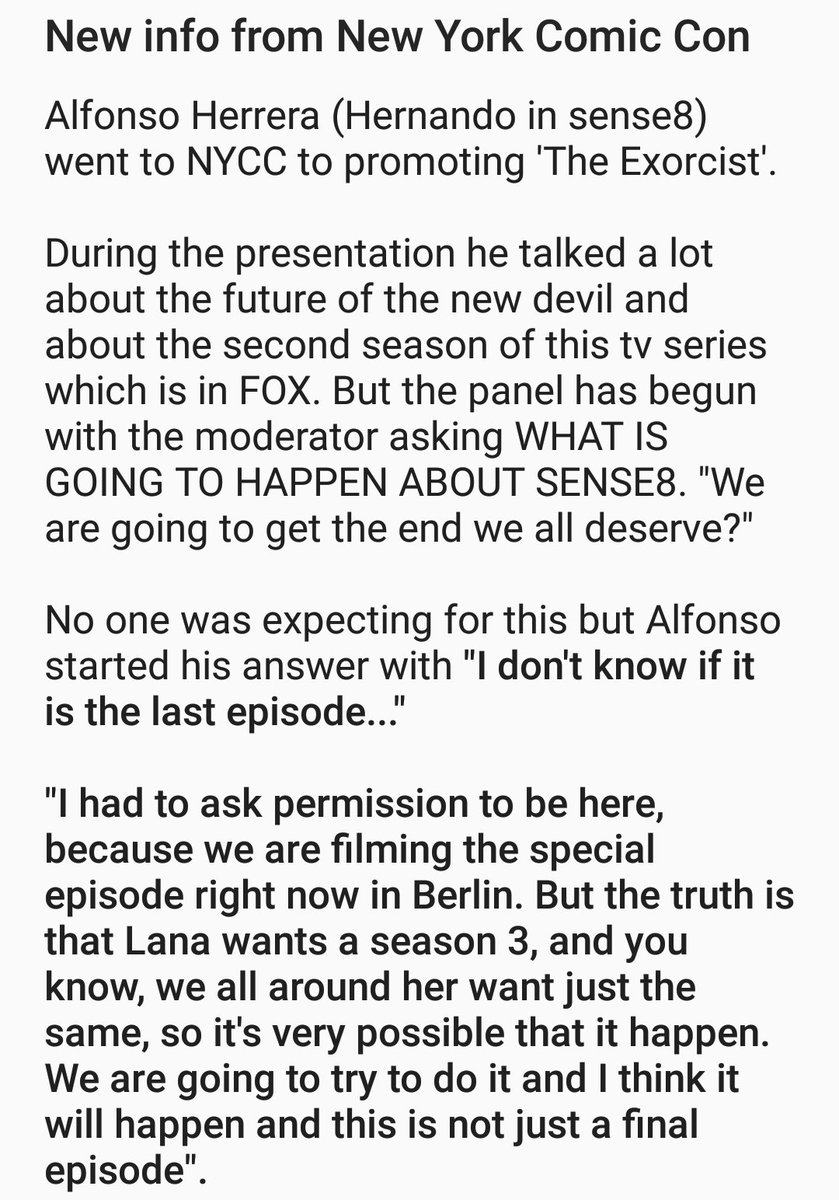 arechenews's tweet photo. This is what @ponchohd said at Comic Con in New York (in english &amp; spanish) https://t.co/Aakwq5fi02