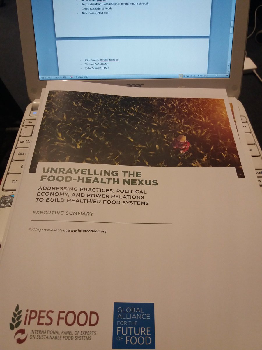 xenias_EU's tweet photo. Kick of #CSF44 side event "unreveling the #food #Health nexus" with contributions by @IPESfood @Danone @EU_EESC & Nigeria government https://t.co/NEtEl0tfkr