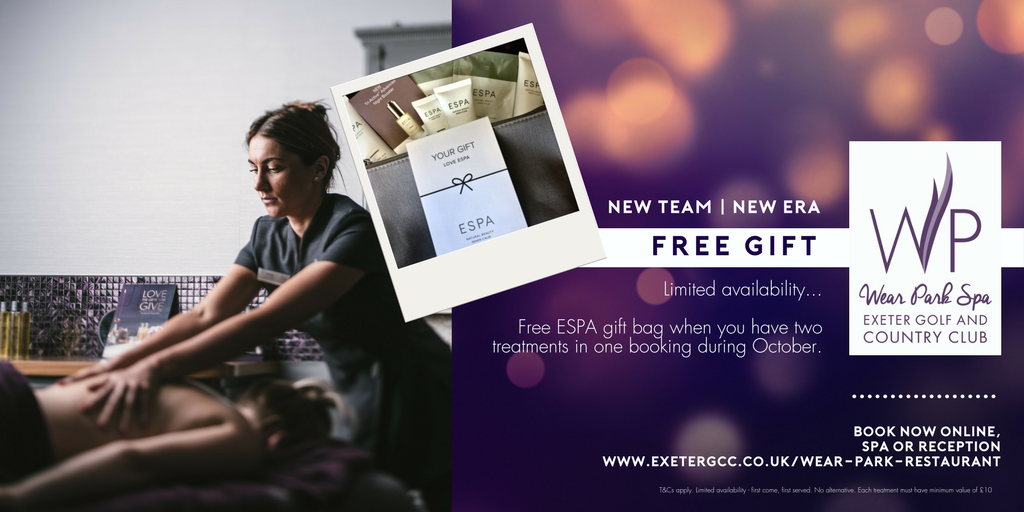 WearParkSpa's tweet photo. #SPAOFFER Limited availability, FREE ESPA gift when you have two treatments in one booking, t&amp;cs apply, book now. https://t.co/gtDCXK3TZa https://t.co/0gr6rSefMv
