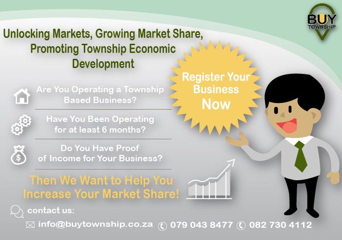 BuyTownship's tweet image. Phase 1 of Buy Township Vision 2020 is now underway in Gauteng. Register your township or rural based enterprise now
facebook.com/buytownship/ph…