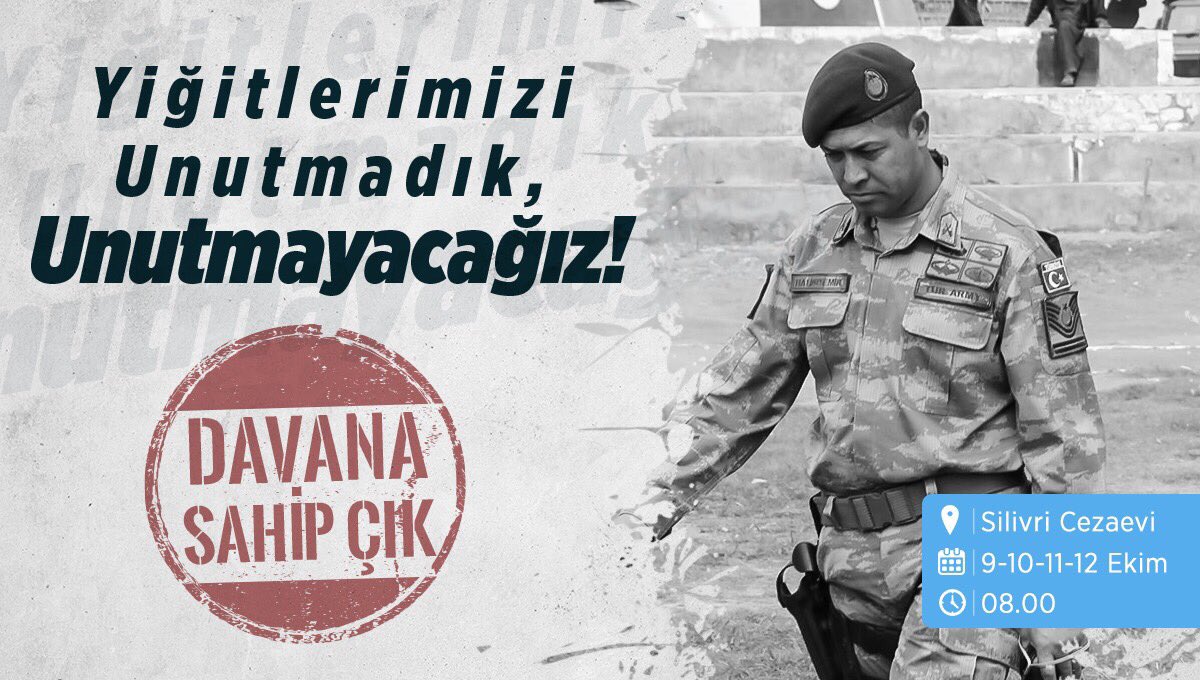 Vatan hainleri Silivri'de adalet karşısında! 9-13 Ekim arası, İst. 25. Ağır Ceza Mahkemesin'de <a href="/focalapkulu/">Fuat Özgür Çalapkulu</a> 

#15TemmuzaSahipÇık