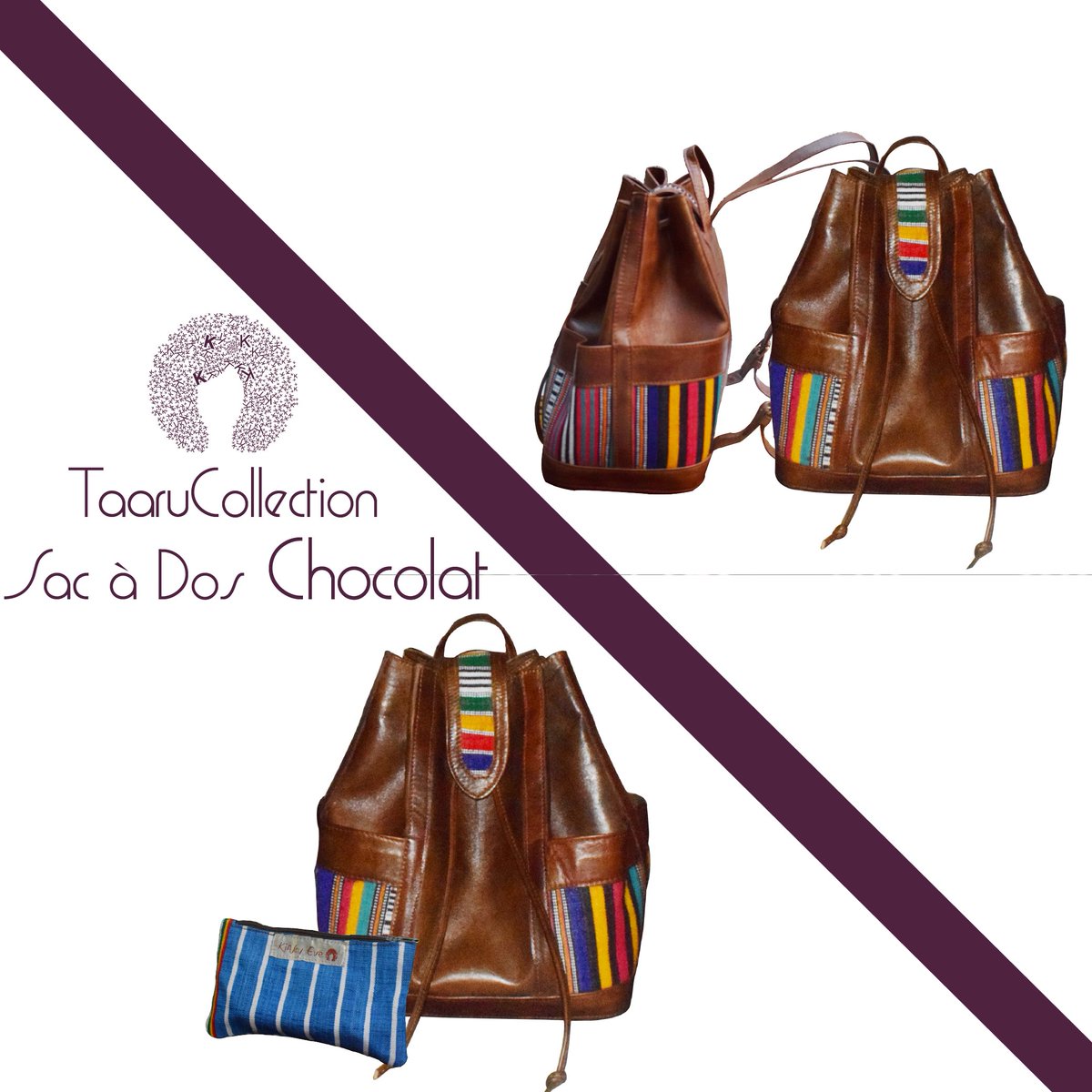 Kinky_Eve's tweet photo. La #TaaruCollection vous propose son #SacÀDos Chocolat + 1Trousse à effets personnels👌🏾
#TaaruRek #AVosCommandes #KinkyEve #Team221 #Kebetu https://t.co/4I8JgkjmHH