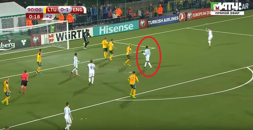 WorldCupBase's tweet photo. Daniel Sturridgge destroyed by England fans during Lithuania game for this bizarre reason! https://t.co/V8x2TNzvTF https://t.co/iYj8VF5nm1