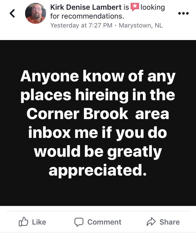 CBrookScumbag's tweet photo. "Hiring" #CornerBrook #CornerBrookClassifieds https://t.co/EbD2GEcsDv