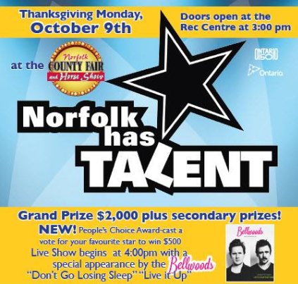 TODAY! <a href="/NorHasTal/">Norfolk Has Talent</a> takes the Rec Centre stage featuring <a href="/Bellwoodsmusic/">Bellwoods</a> and #localtalent  Be there!   Tickets are $15 #NCF2017