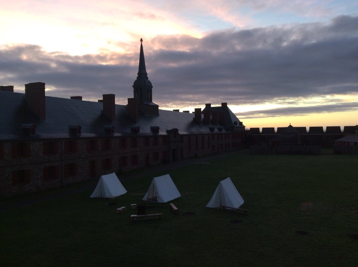 Guy_Theriault's tweet photo. Bonjour from @ParksCanada @ParksCanada_NS #FortressOfLouisbourg where we slept overnight in soldiers tents for #GoMedia2017 #ExploreCB https://t.co/AmB1dSpDxs