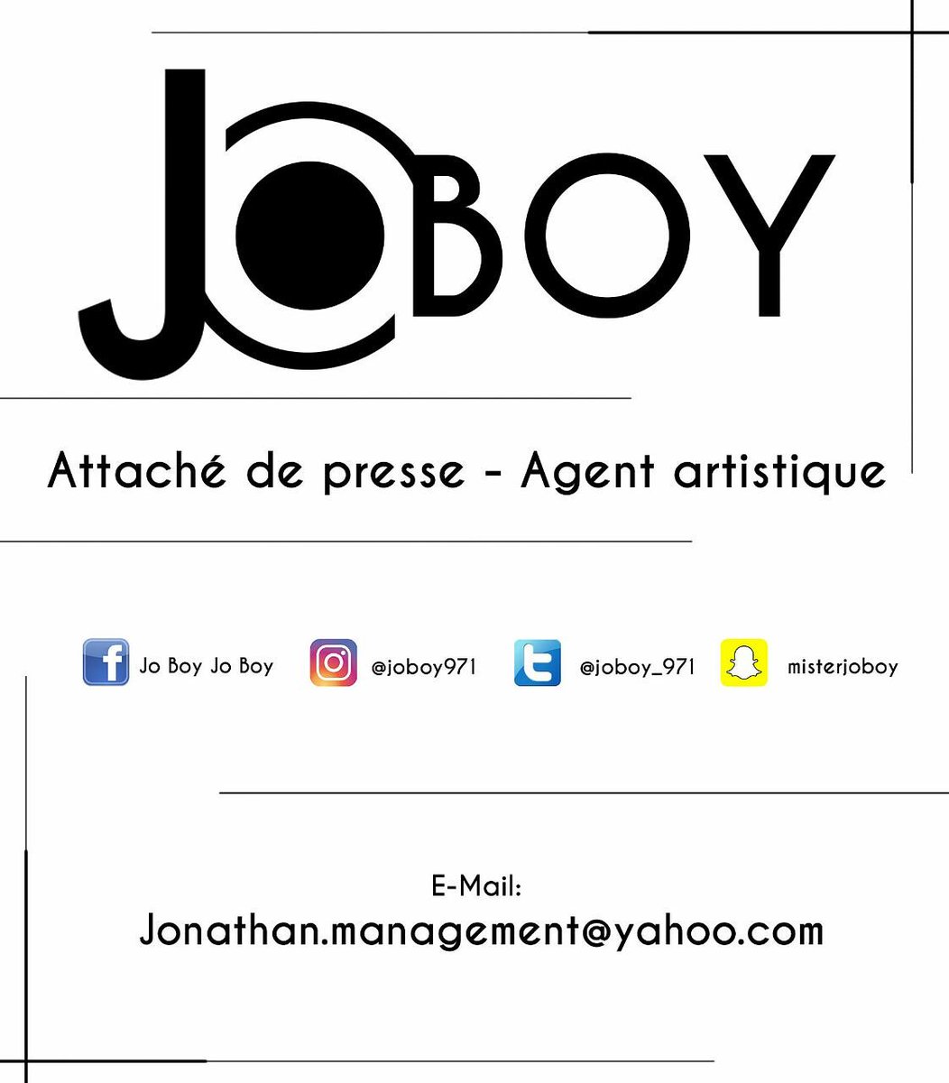 Joboy_971's tweet photo. NOUVEAUX PROJETS EN COURS !⏳#PromotionMusicale #RP #Digital #Marketing
📧 :Jonathan.management@yahoo.com https://t.co/3PVD80EAxw