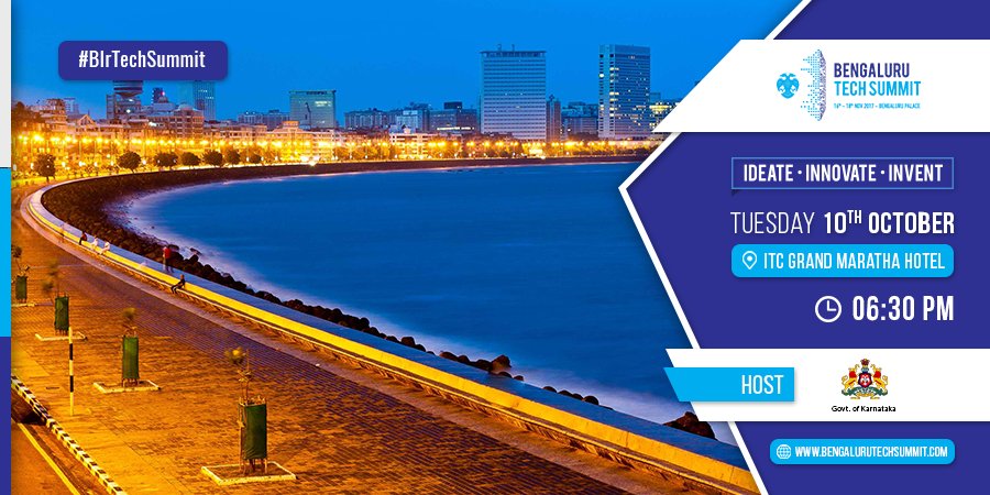 #BlrTechSummit Thought Leaders Conclave to be held on 10th Oct in #Mumbai #Ideate #Innovate and #Invent for a smarter tomorrow