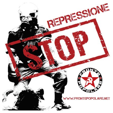 FrontePopolare's tweet photo. Campagna di FP contro repressione di polizia vs lotte sociali e decreto Minniti-Orlando. #StopRepressione https://t.co/jaxYpOa0zH