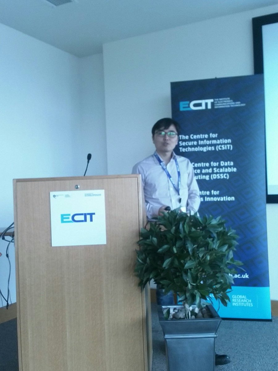 CWI_QUB's tweet photo. Dr. Youngwook Ko @cwi_qub presents research on #waveform  and #ultra-dense communications in #5G networks. https://t.co/VFqgHDDAYV