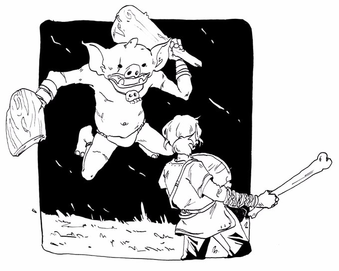 So proud not being already late ! #inktober2017  Day 7, 8 &amp; 9: Monster, Boss and Sea 