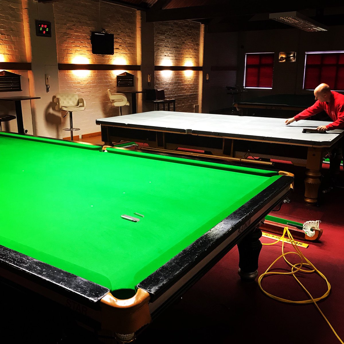 TheWinchesterSC's tweet image. Work in progress @readmaster147 #newcloth #startables #snooker #wigston #leicester