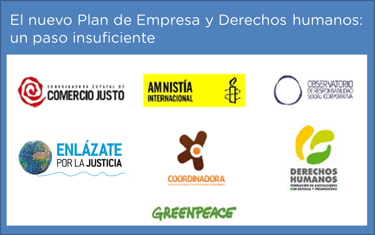 EnlazatePJ's tweet photo. @EnlazatePJ se une a otras entideades para valorar el Plan Nacional #EmpresaDDHH Un paso insuficiente
https://t.co/icydQOmOTw https://t.co/pKFT68DTFp