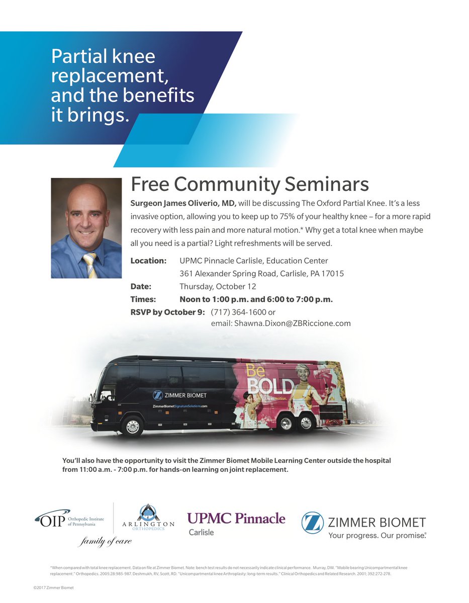 Arlington_Ortho's tweet image. Last day to RSVP! #education #freecommunityseminar #lessinvasive #kneereplacement