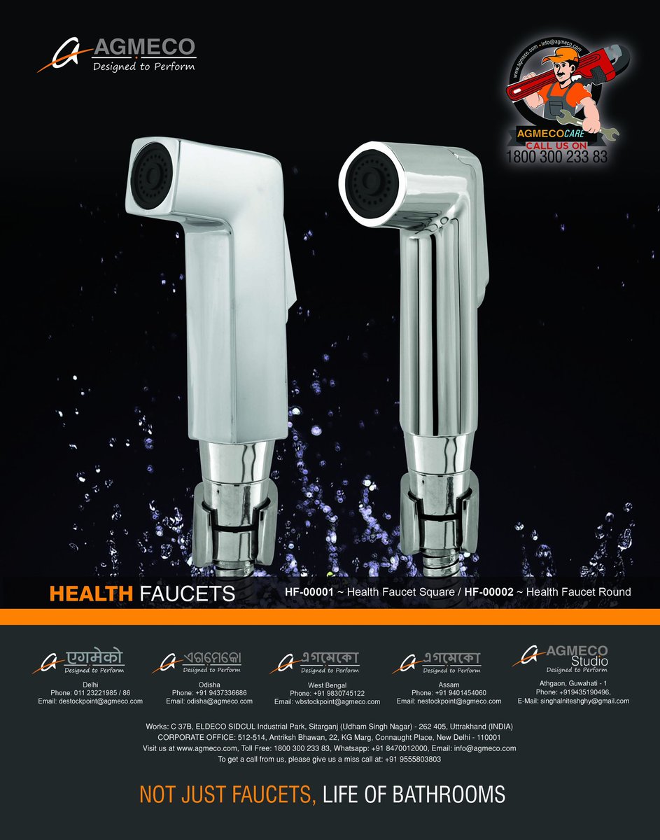 AgmecoIndia's tweet photo. #HealthFaucets #Bathrooms by @AGMECO. Please visit us at https://t.co/QvRsDAVRCM for further information. https://t.co/zXBvDOUDmQ