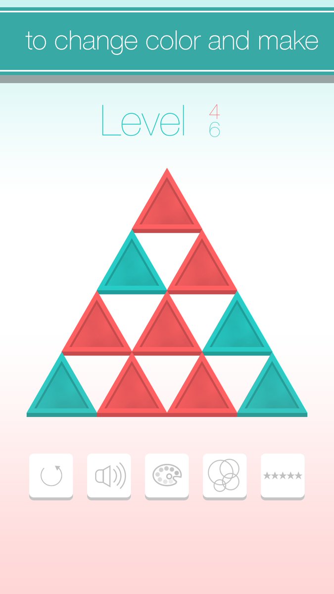 Code_Handwerker's tweet image. That's what Triangle Flip look like after its face lift! apple.co/2tk3AMk #ios #iphone #ipad #gaming #gamedev #indiedev #AppStore