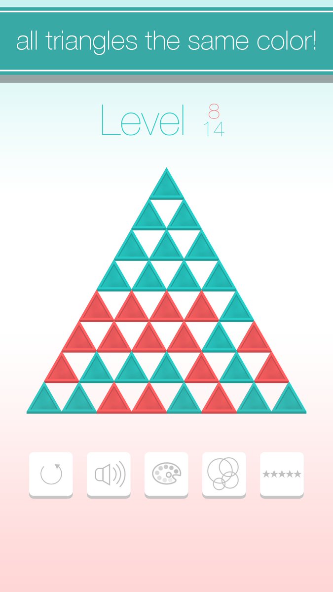 Code_Handwerker's tweet image. That's what Triangle Flip look like after its face lift! apple.co/2tk3AMk #ios #iphone #ipad #gaming #gamedev #indiedev #AppStore
