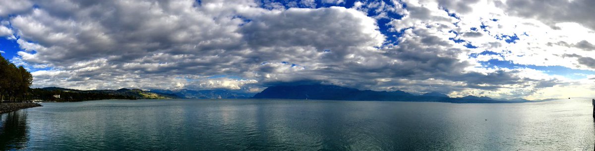 The view across Lake Geneva this past weekend.