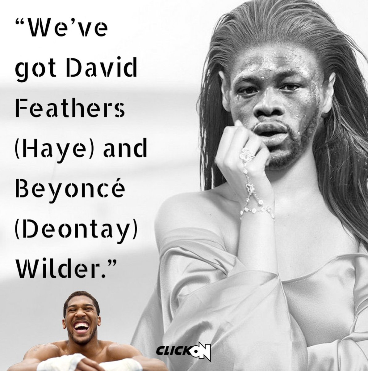 CLICKONSports's tweet photo. If you like it then you shoulda put a (boxing) ring on it 👊💍 https://t.co/8pXIggfgf3 https://t.co/8M2cSjdAPs