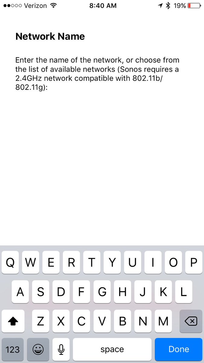 vankorlaar's tweet photo. @Sonos Is there a known bug preventing new device setup? Not finding other networks and keyboard covers manual entry https://t.co/2hpw8rMObI