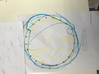 Good afternoon! Today we have been practising drawing shapes using 'dot to dot' designs. Hope everyone has a great week.
