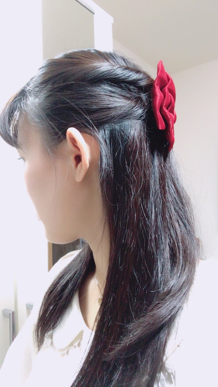 かつかつのヘアアレンジ はいからさんが通るを観に行ってきました 髪型と服装は紅緒さん風にしてみました かつへああれ ハーフアップ はいからさんが通る