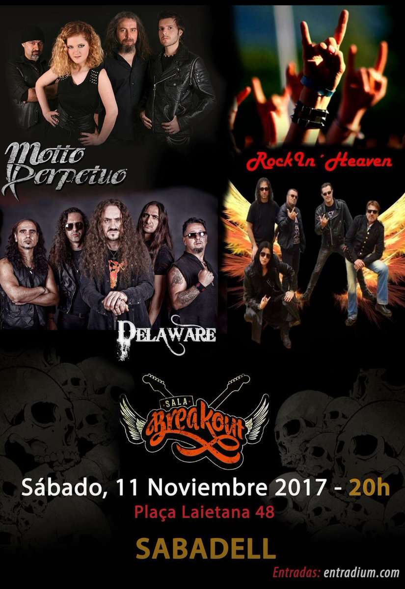 pakodelaware's tweet photo. Nos vemos el próximo día 11 de Noviembre en la sala Breakout de Sabadell!!! Os esperamos https://t.co/8Yh40i1VfB