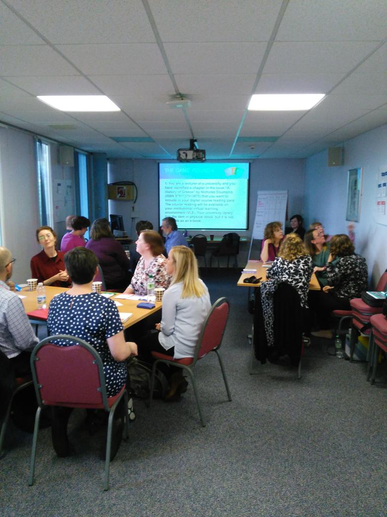 jsecker's tweet photo. Lots of fun in Cardiff this morning playing Copyright the Card Game with lots of lovely @CILIPinWales folks! https://t.co/5qxsu9vmWR