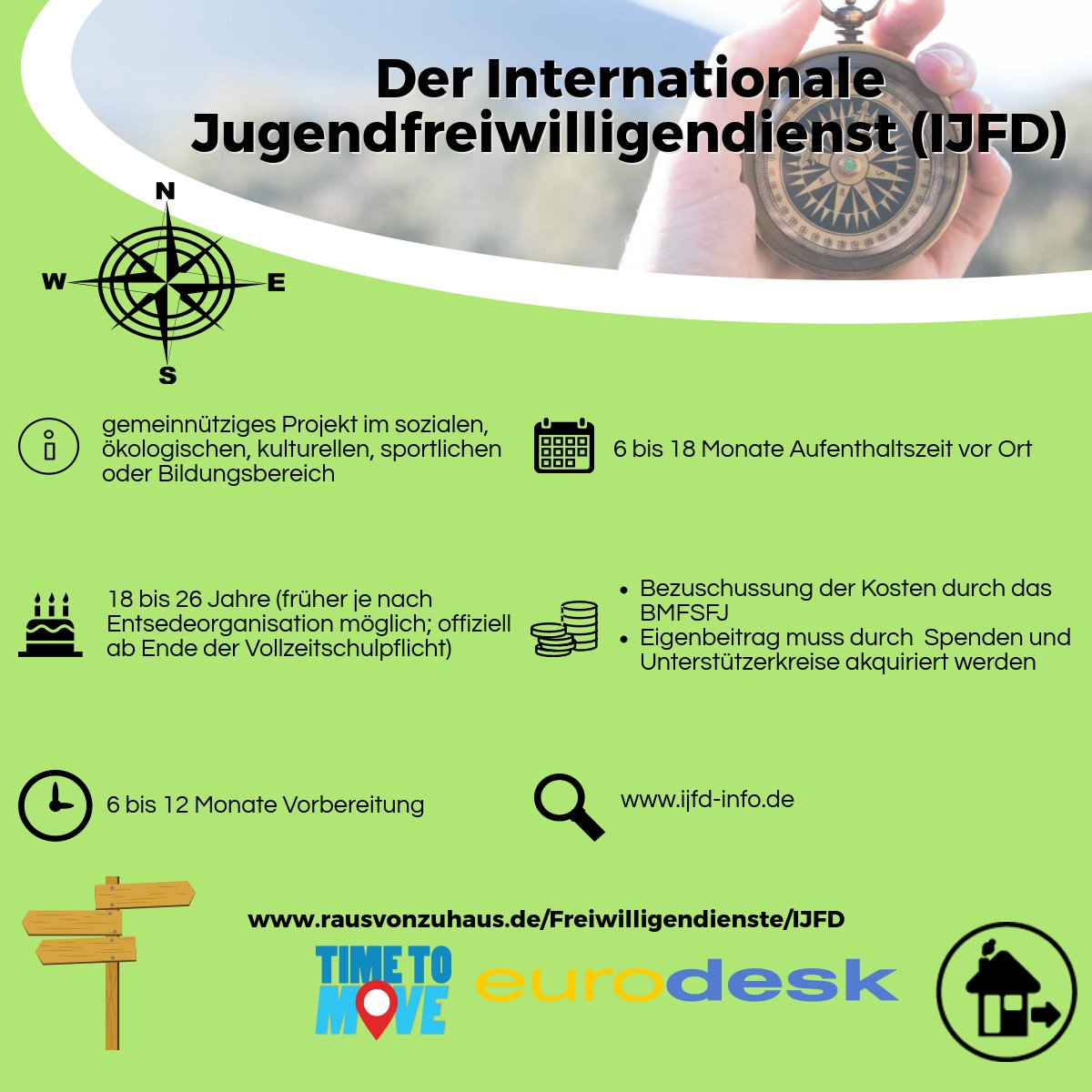 rausvonzuhaus's tweet photo. In der #timetomove2017 stellen wir dir Wege ins Ausland vor. Heute: Der #freiwilligendienst #IJFD. Infos gibt's bei #eurodesk! https://t.co/E29q8oi7Jp