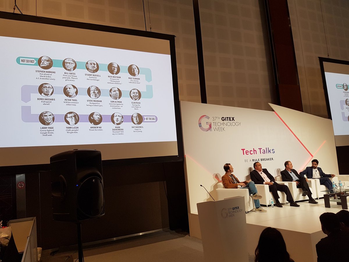 parthans's tweet image. Who would you like to be at the table with on this photo? Asks Matt. #GITEX2017 #gitextechtalks