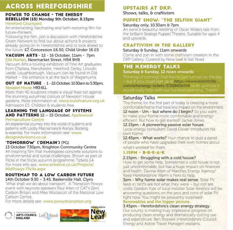 the_salt_road's tweet photo. Our #hEnergy2017 festival program showing @ace_midlands #biomimicry artist commissions #herefordhour with dancing musicians and ideas https://t.co/oap6pxFaWg