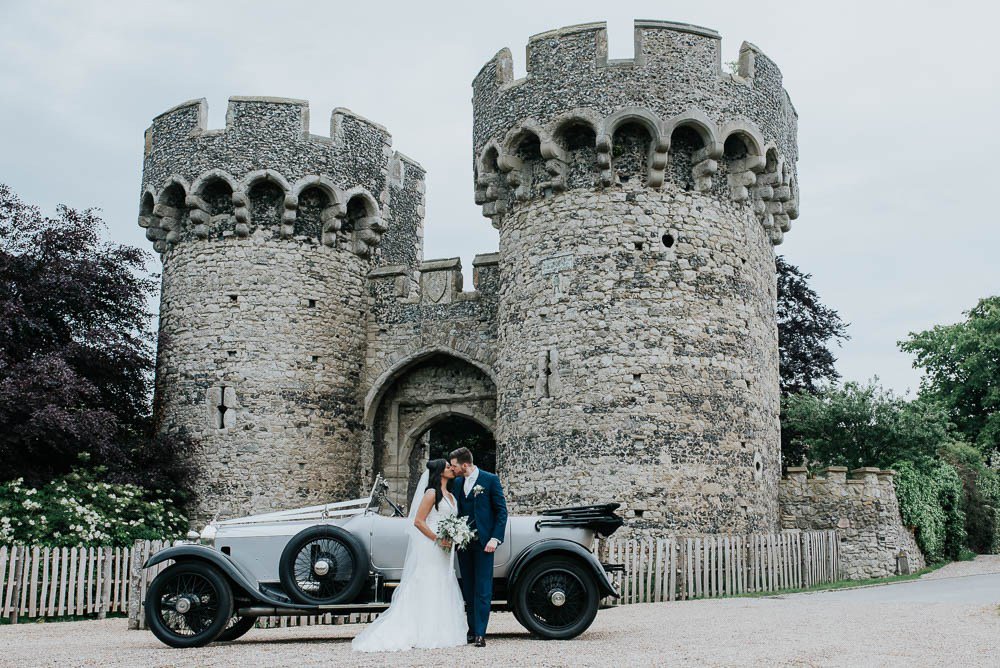 Serious wedding goals with delicious white, greenery &amp; copper wedding decor in a castle! rockmywedding.co.uk/kelly-luca/