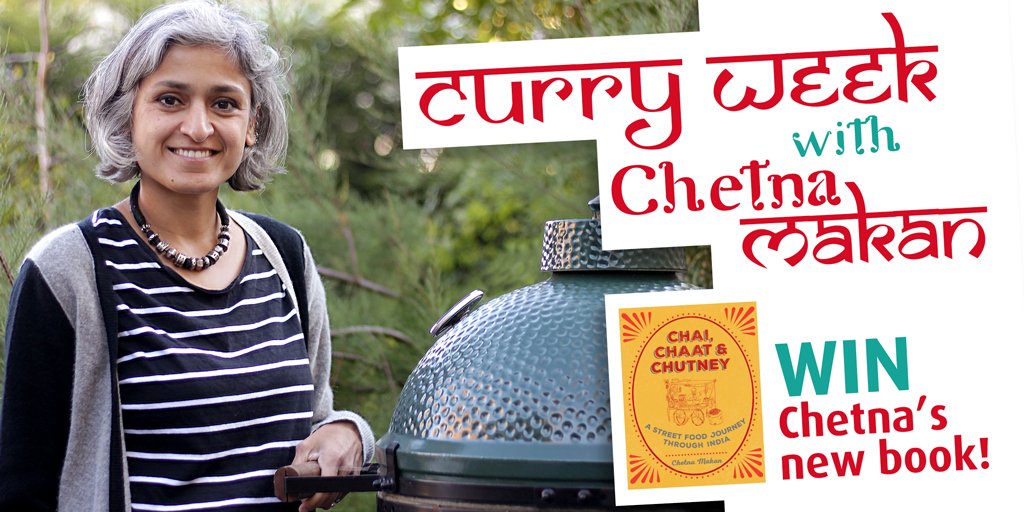 BigGreenEggUK's tweet photo. #WIN a copy of @chetnamakan  #ChaiChaatChutney for #NationalCurryWeek  #biggreenegg  RT to win Comp ends  8am 12/10/17 #curry #indianfood https://t.co/SdRjI532xB