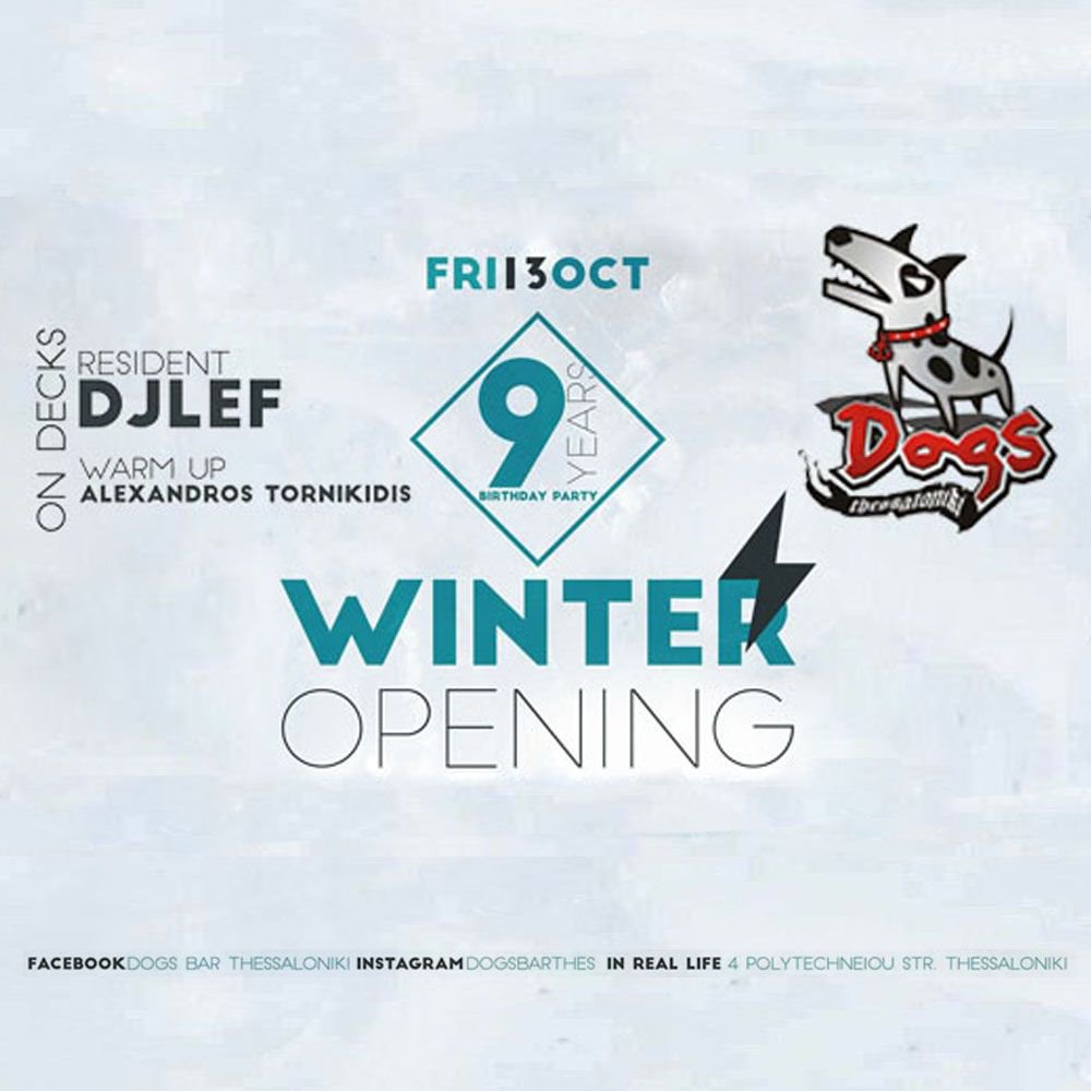 DogsBarThes's tweet photo. Winter Opening for Dogs Bar and 9 Years BIrthday Party.
#thessalonikibynight #thessaloniki_by_night #thessalonikinights https://t.co/zRqAgvcYOY