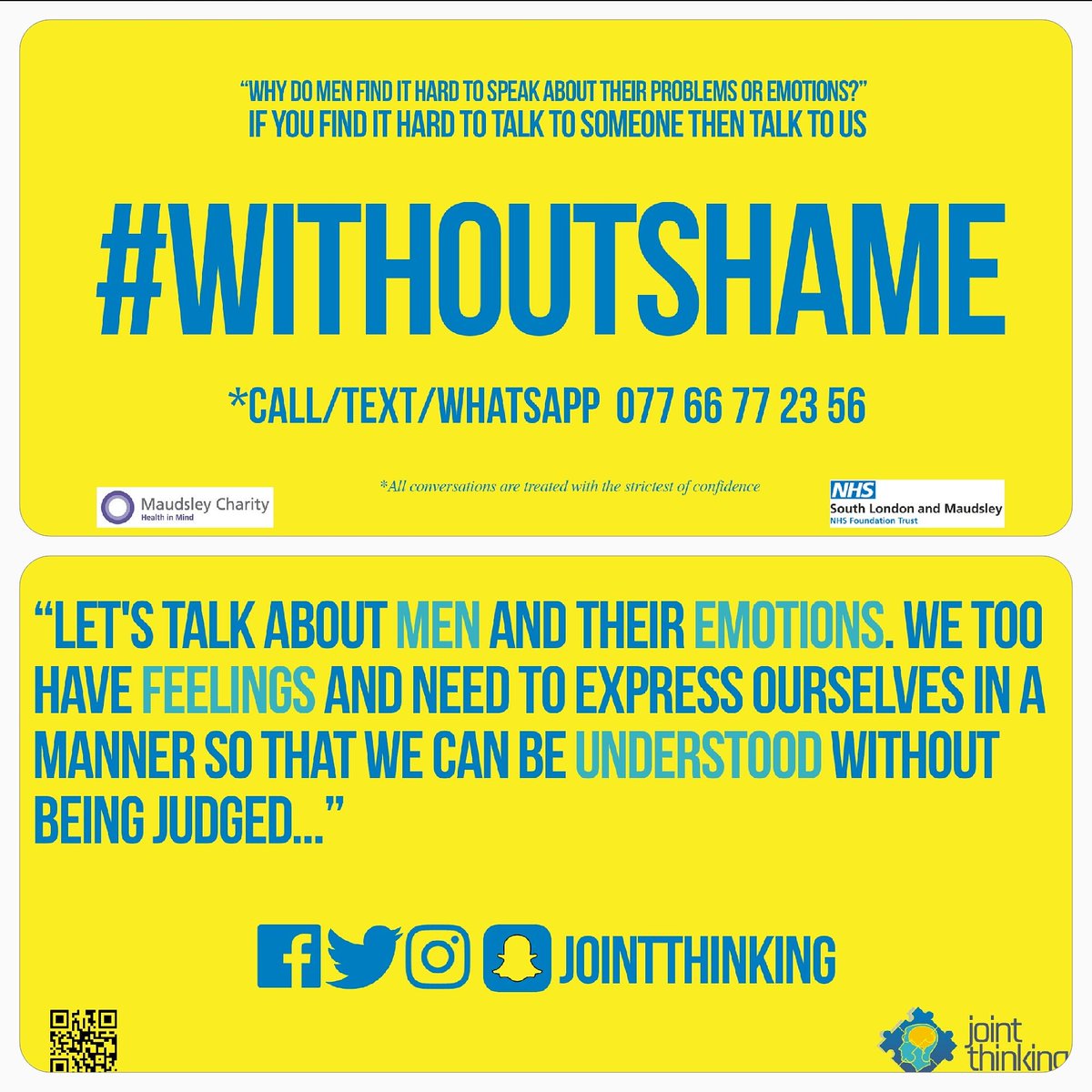 Jointthinking's tweet image. This is so typical of men, not talking about what is happening inside their heads. #withoutshame #whokilledamy