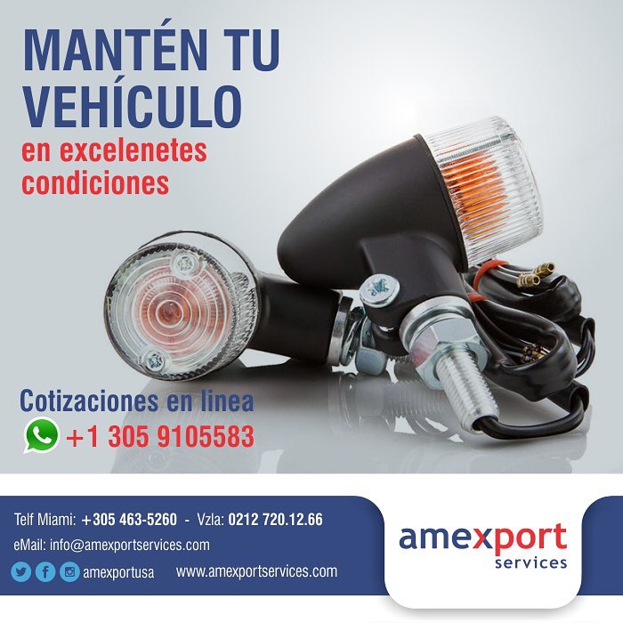 AmexportUSA's tweet photo. Sin moverte de casa consigue el repuesto que requiere tu vehículo, moto o lancha. Nosotros la ponemos en la puerta de tu casa o taller https://t.co/DzDbOAz0nH