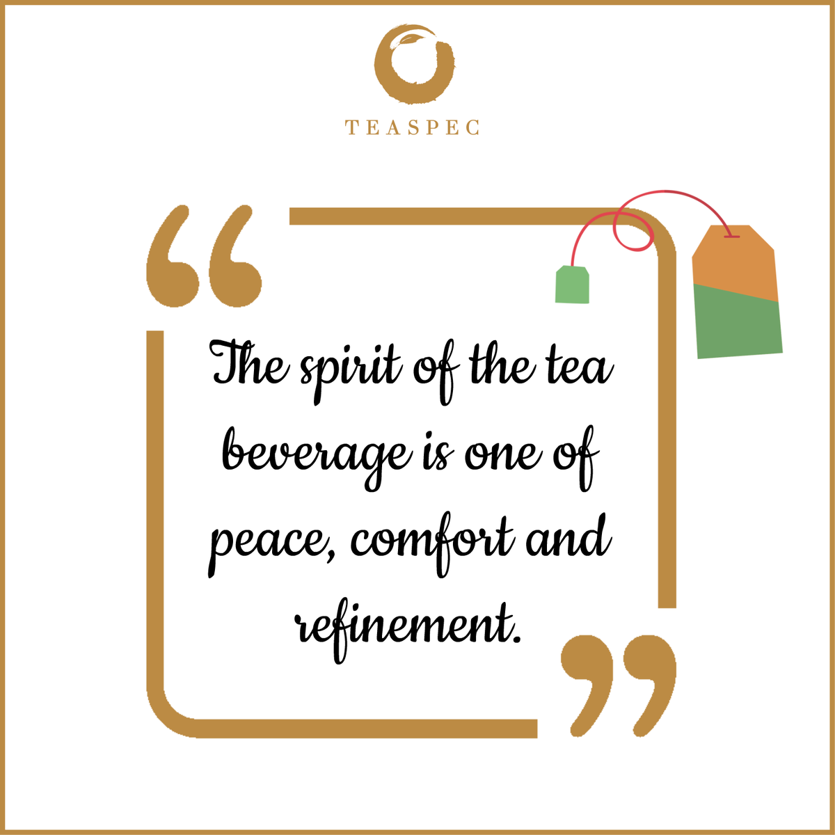 TEASPEC_'s tweet photo. The spirit of the tea beverage is one of peace, comfort and refinement — Arthur Gray

#quoteoftheday #qotd #mondaymotivation #teaspec #puer https://t.co/3iA7AIgGob