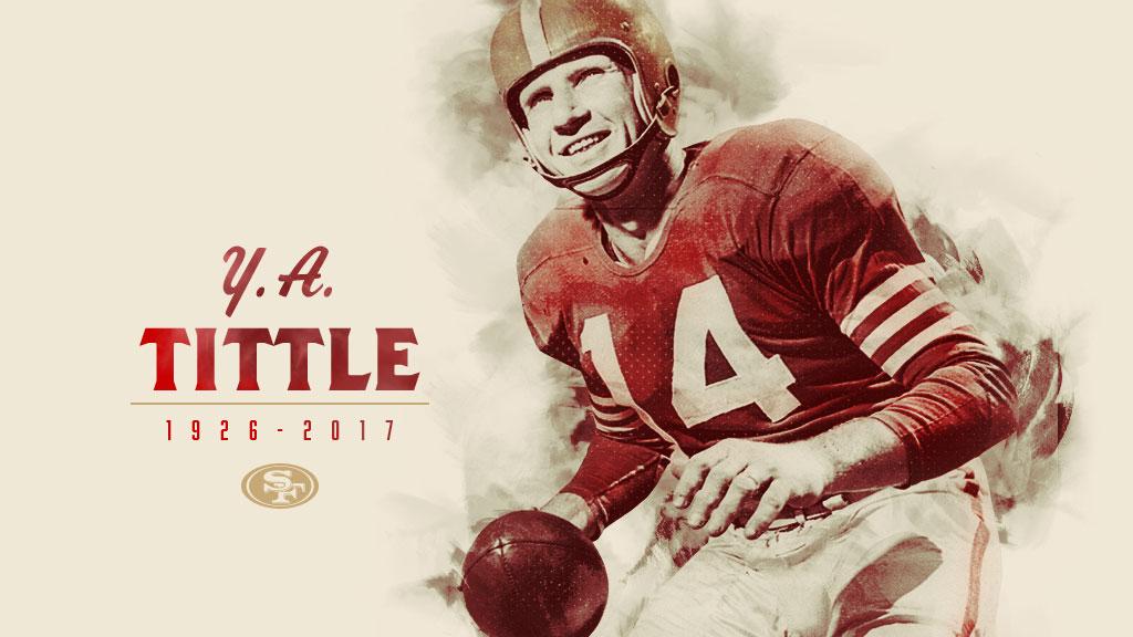49ers's tweet photo. We mourn the loss of a legend.

Rest in peace, Y.A. Tittle. https://t.co/QUtLufuvGj https://t.co/p6ROZK4EUo