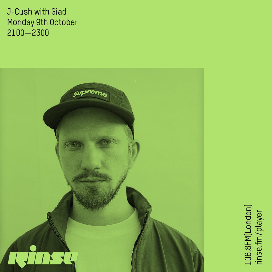 Coming up at 9PM its <a href="/JCUSH/">𝕁-ℂ𝕌𝕊ℍ</a> with <a href="/giad_giad/">giad700</a> on rinse.fm/player and 106.8FM #RinseFM