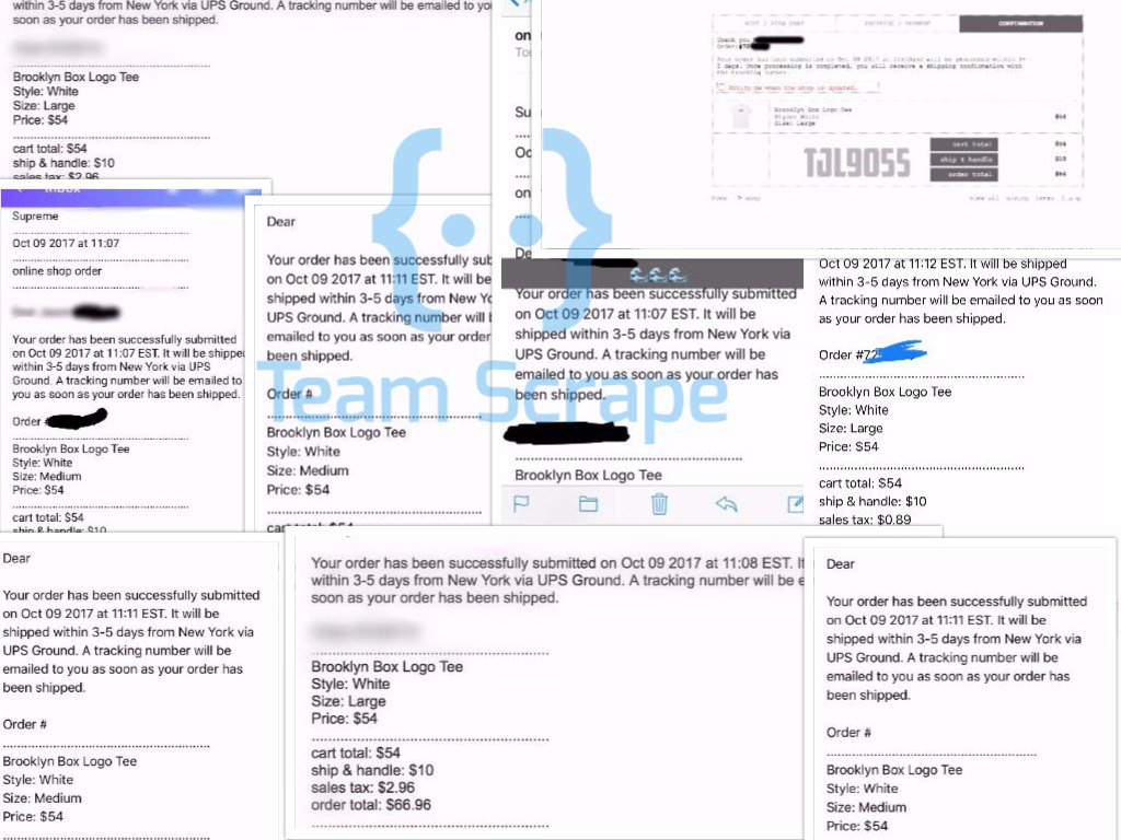 TeamScrape's tweet photo. #TeamScrape members cooked Supreme this morning. This is only a fraction of the success. Join the most reliable scraper on the market 📲💻 https://t.co/RPjLh6a7xb