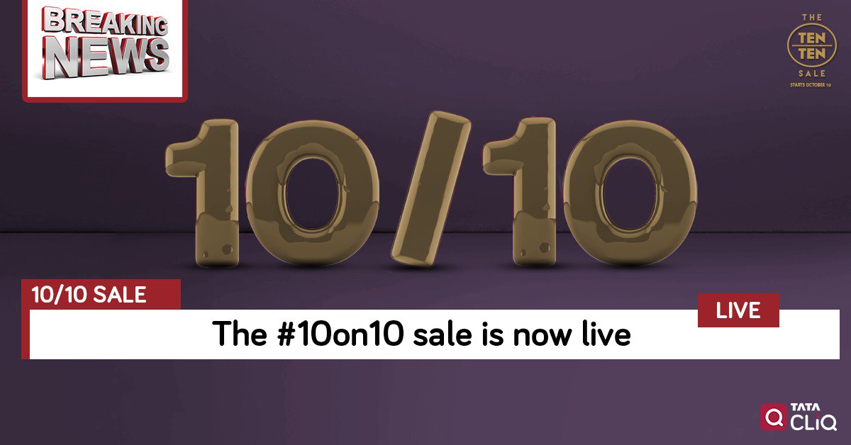 Breaking news! The #10on10 sale is now live. Shop for your favourite brands at amazing discounts right here: bit.do/10on10sale.