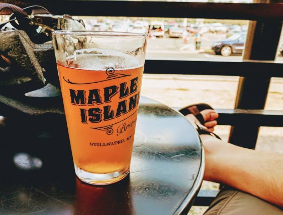 A fall in Stillwater is unbeatable. #comeondown #craftbeer #autumn #fallcolors #patiobeer