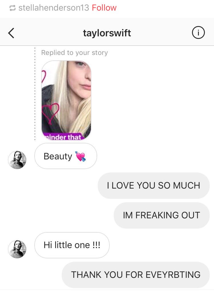 Taylor Swift bahkan sampai tulis DM