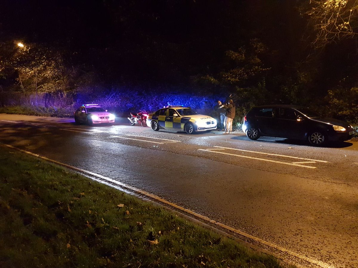 DerbyshireRPU's tweet photo. A6 Cromford. Double #ANPR hit. Motorcycle no licence &amp; Insurance. #Seized #OpSaferide PLH unsupervised &amp; uninsured on the car. #Seized https://t.co/29benhjuvP