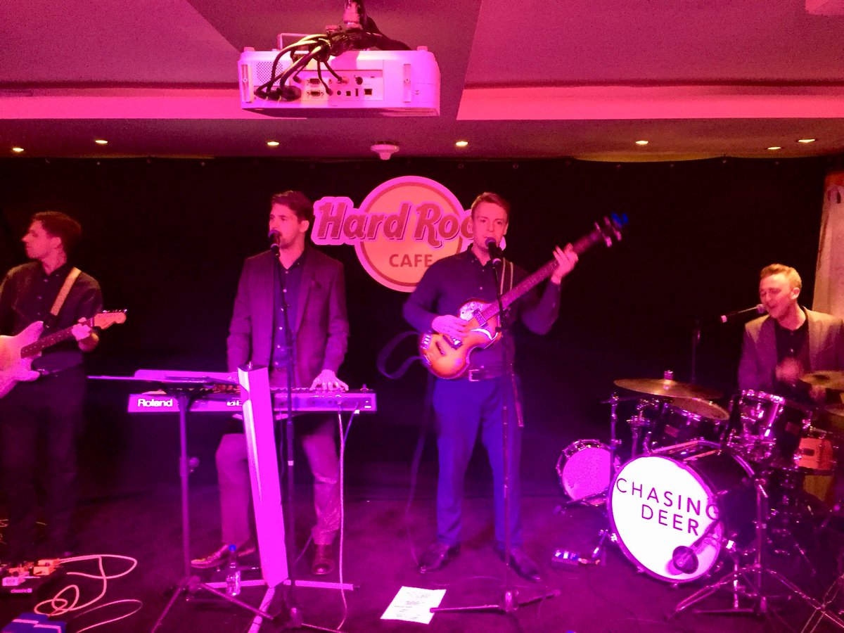 HardRockLondon's tweet photo. Are you rocking with us tonight? Live from our Rock Room with the awesome @ChasingDeerBand 🤘 https://t.co/uAYxWIIS6Q