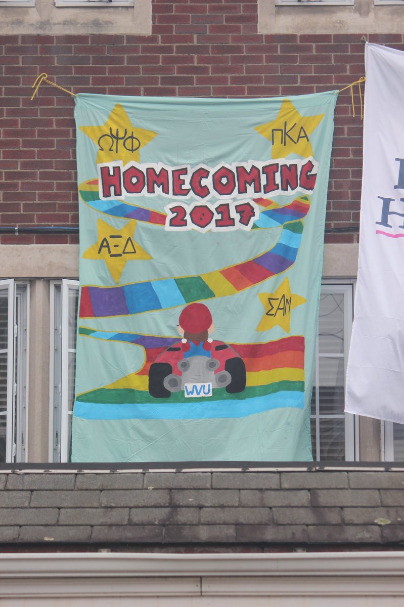 Homecoming banner competition - Team Mario Kart <a href="/axid_wvu/">ALPHA XI DELTA</a> @WVUPike <a href="/wvuques/">WVU QUES - Nu Zeta</a> <a href="/sigmaalphamuwvu/">Sigma Alpha Mu ΣΑΜ</a>
