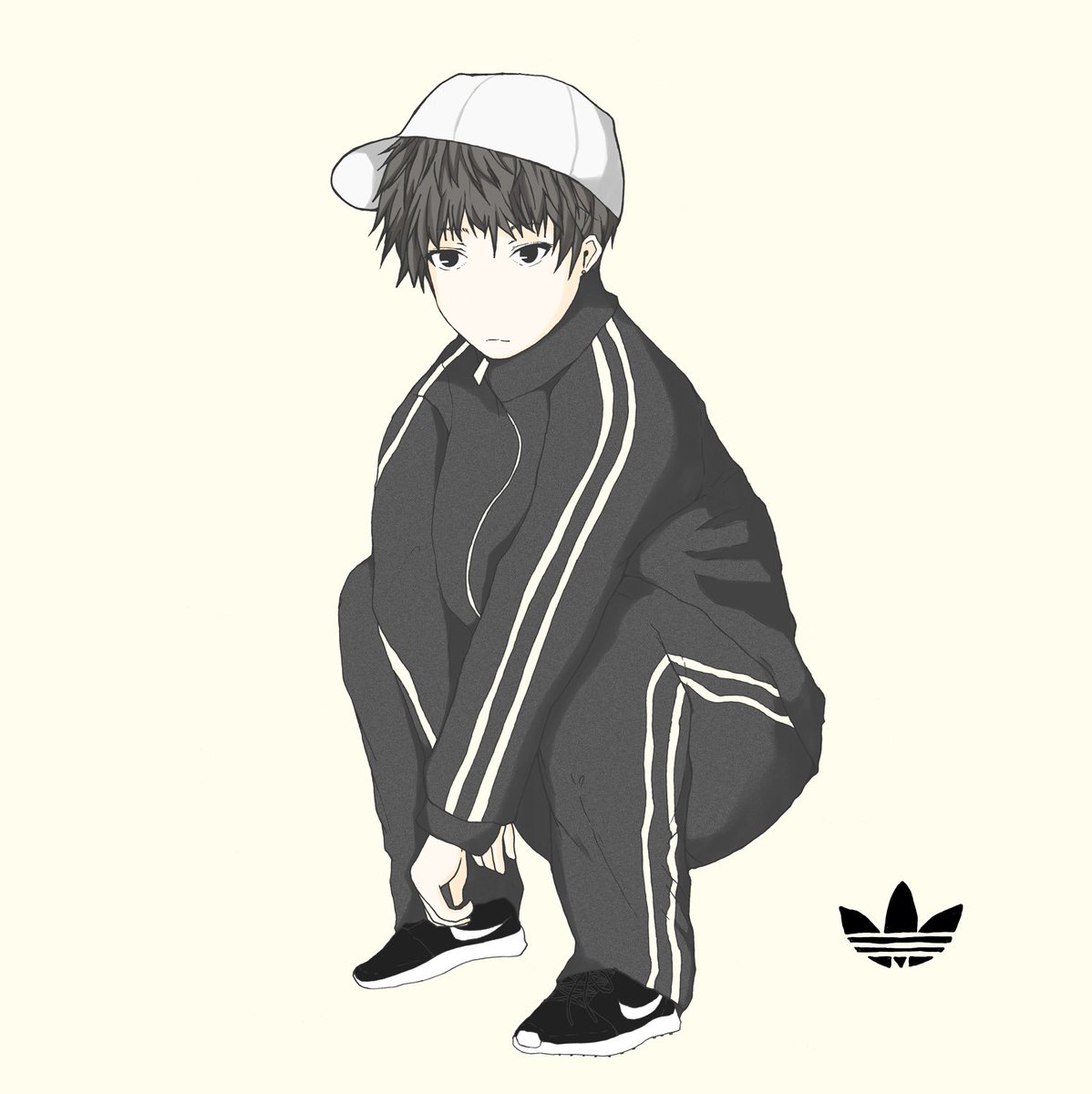 青柳やぎ サブ Adidas イラスト イラストレーション ジャージ Illust Illustration Adidas