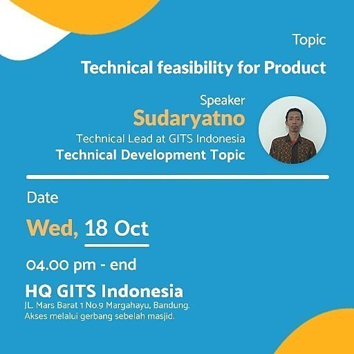 <a href="/Regranned/">Dhany Kharisma</a> from @gitscreative -  GITS Class 6.3 Is Here

Topic 
Technical feasibility for Product
"Mengukur bagaim… ift.tt/2kA4SQ9