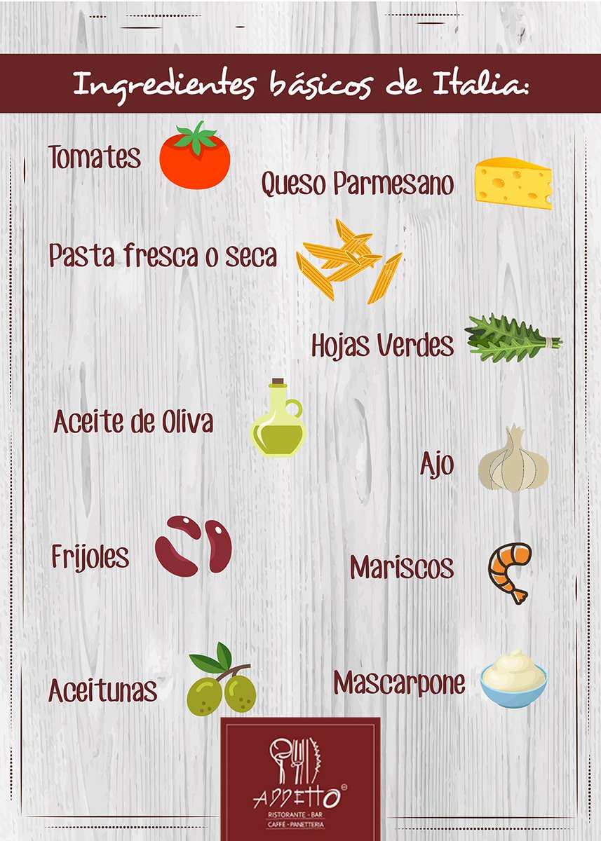 AddettoRest's tweet image. Estos son algunos de los ingredientes que usamos al preparar nuestros platillos para lograr el estilo italiano 😍