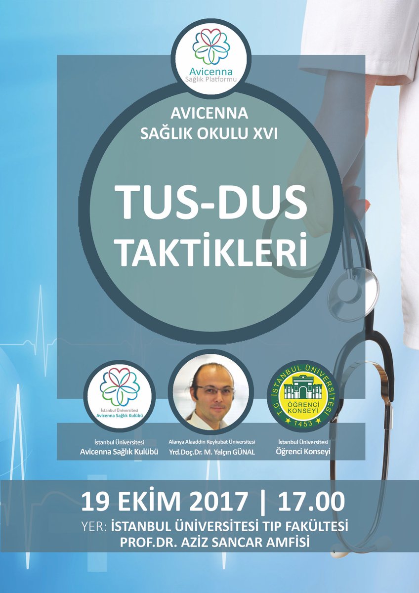 Yılın ilk Avicenna Sağlık Okulu'na tüm Tıp ve Diş Hekimliği öğrencileri ve mezunlarını bekleriz!